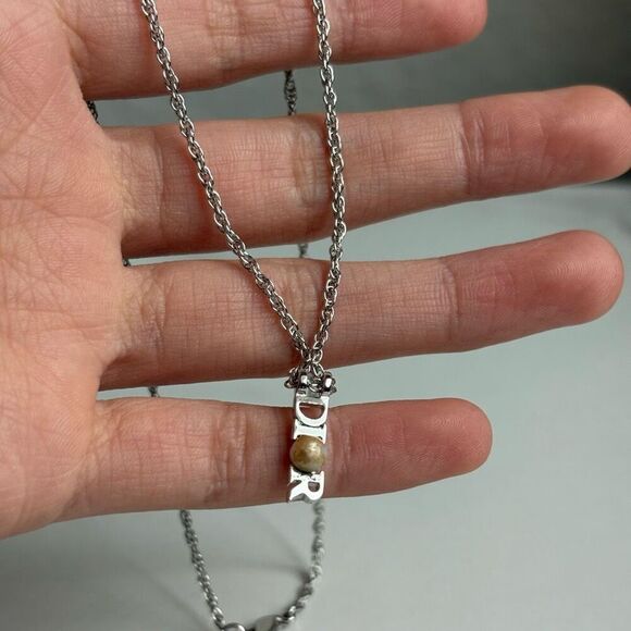 Christian Dior Silver Tone Metal Necklace (os) - Picture 4 of 9